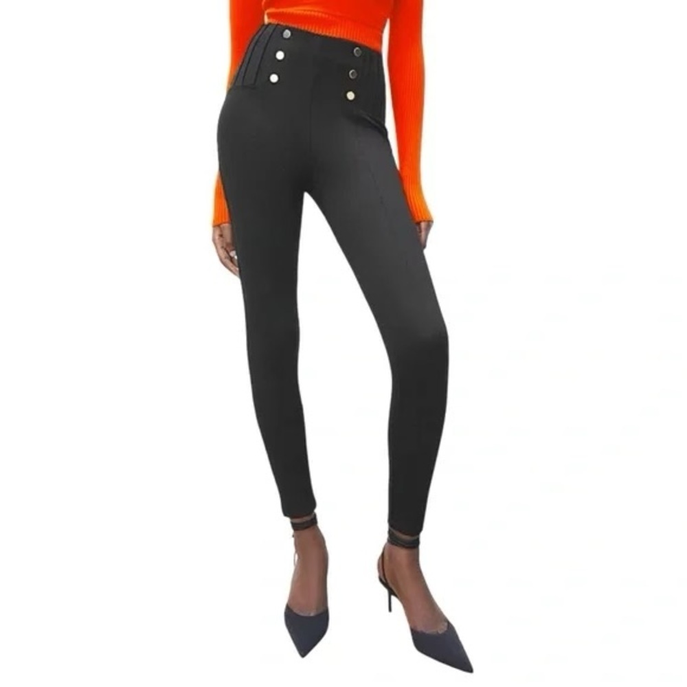 Zara Leggings w/ Gold Buttons NWT